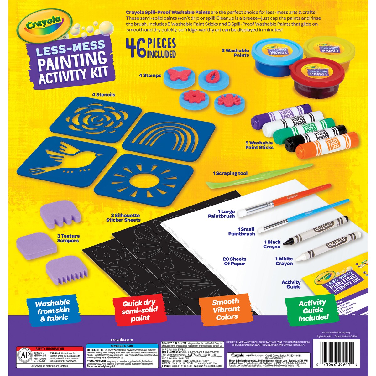 Crayola Less Mess Painting Activity Kit Each