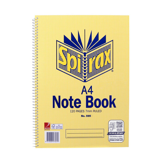 Spirax A4 Notebook 120 Pages Each