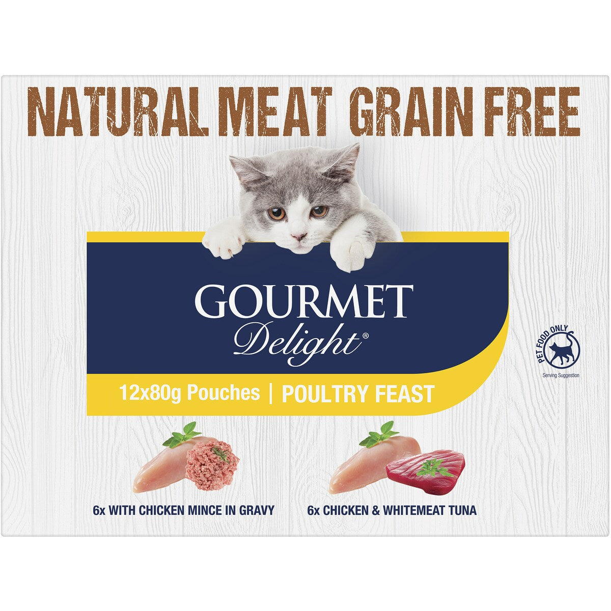 Gourmet Delight Cat Food Poultry Feast 12 Pack 960g