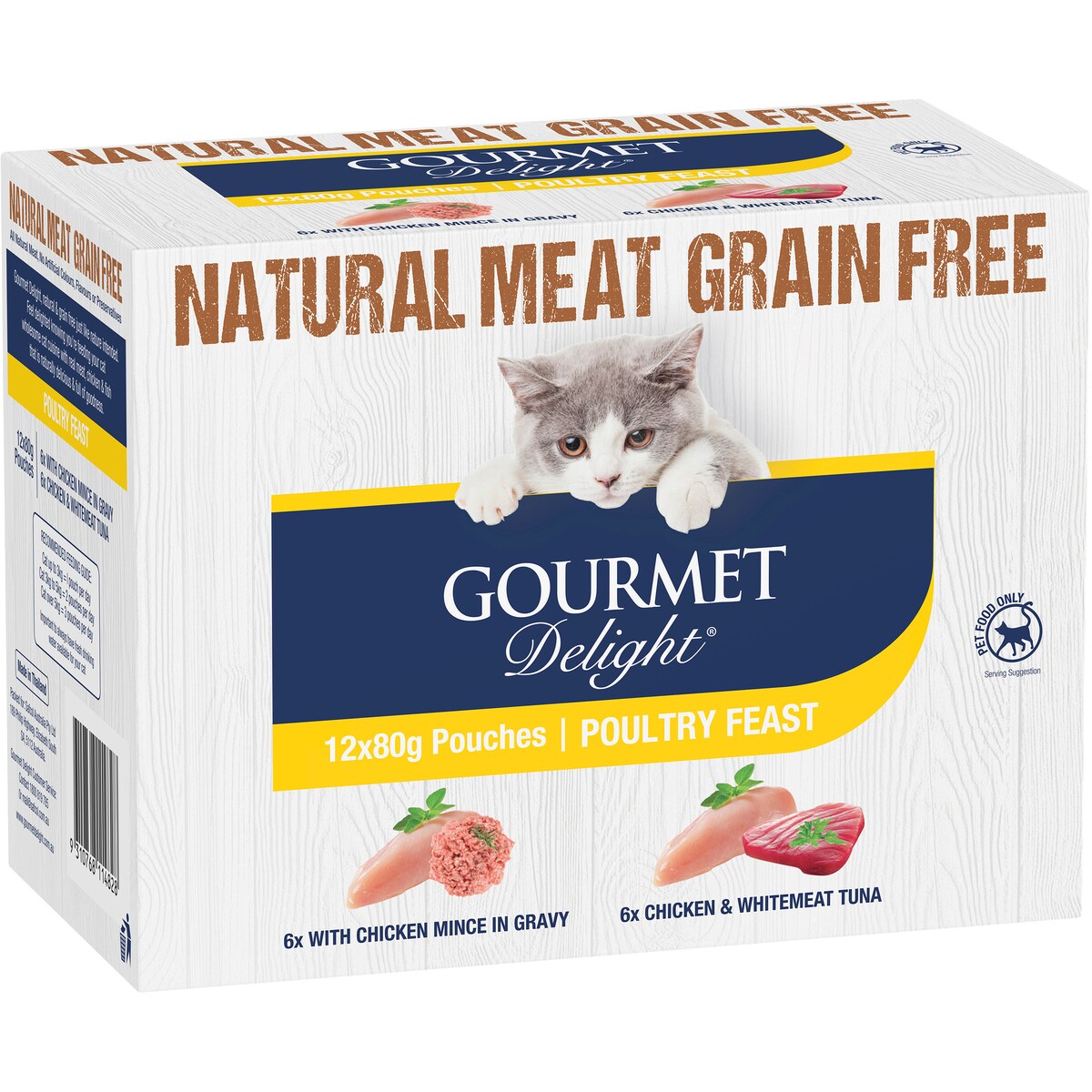 Gourmet Delight Cat Food Poultry Feast 12 Pack 960g