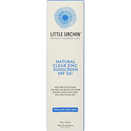 Little Urchin Natural Clear Zinc Sunscreen 100g