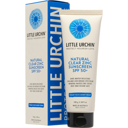 Little Urchin Spf 50 Natural Clear Zinc Sunscreen 100g