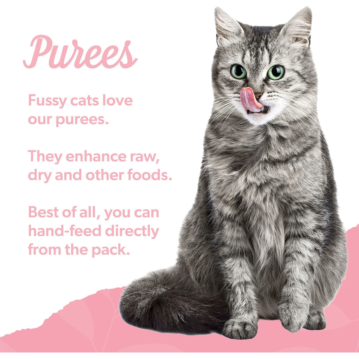 Pretty Wild Creamy Salmon & Chicken Puree Cat Treats 15g X 4 Pack