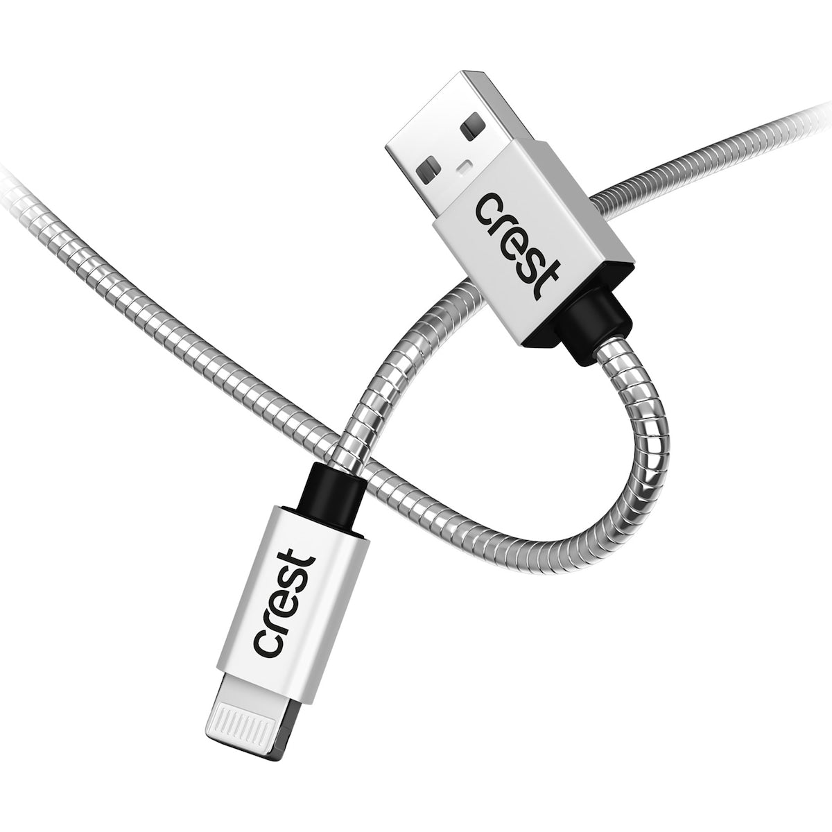 Crest Lightning To Usb A Metallic Cable Assorted 1.5m Each