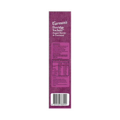 Carman's Porridge Sachets Super Berry & Coconut 8 Pack - 320g