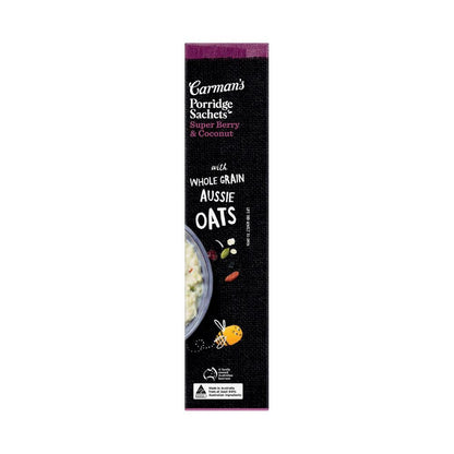 Carman's Porridge Sachets Super Berry & Coconut 8 Pack - 320g