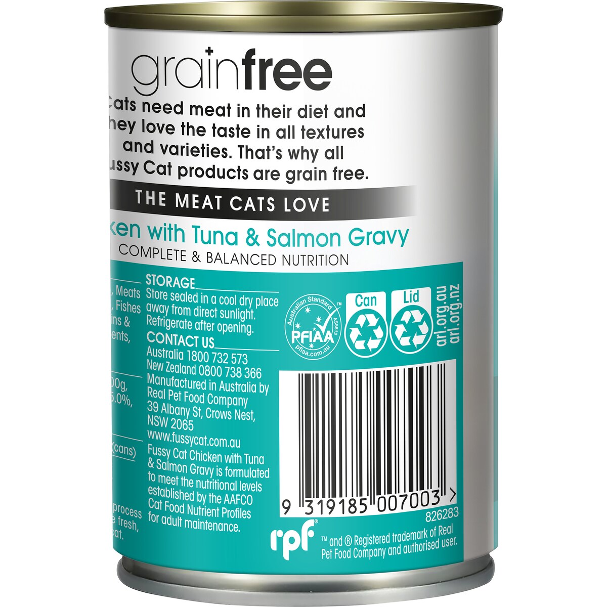Fussy Cat Grain Free Adult Wet Cat Food Chicken, Tuna & Salmon Gravy 400g