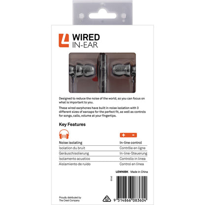 Liquid Ears Noise Free Wired In-ear Earphones Assorted Each