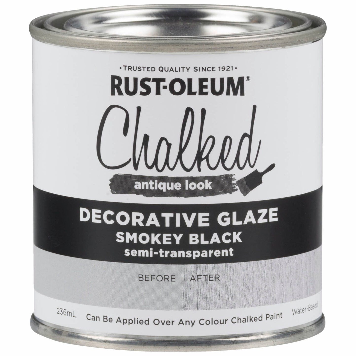Rust-Oleum Smokey Black Chalked Decorative Glaze Paint - 236ml