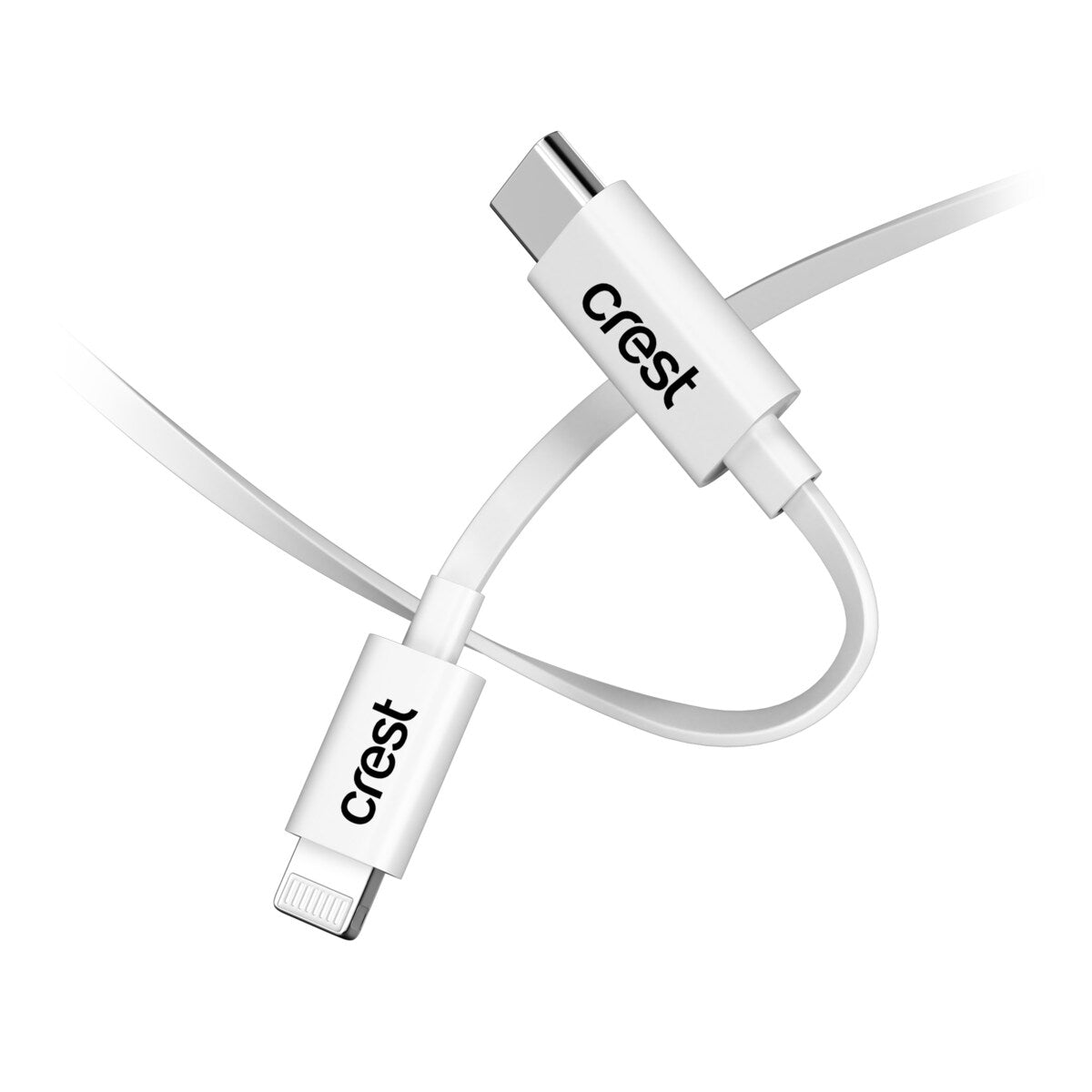 Crest Lightning To Usb-c 1.5m Flat Cable Each