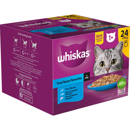 Whiskas Tuna Flavour Favourites In Jelly Wet Cat Food 85g X 24 Pack