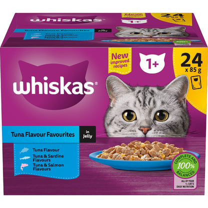 Whiskas Tuna Flavour Favourites In Jelly Wet Cat Food 85g X 24 Pack