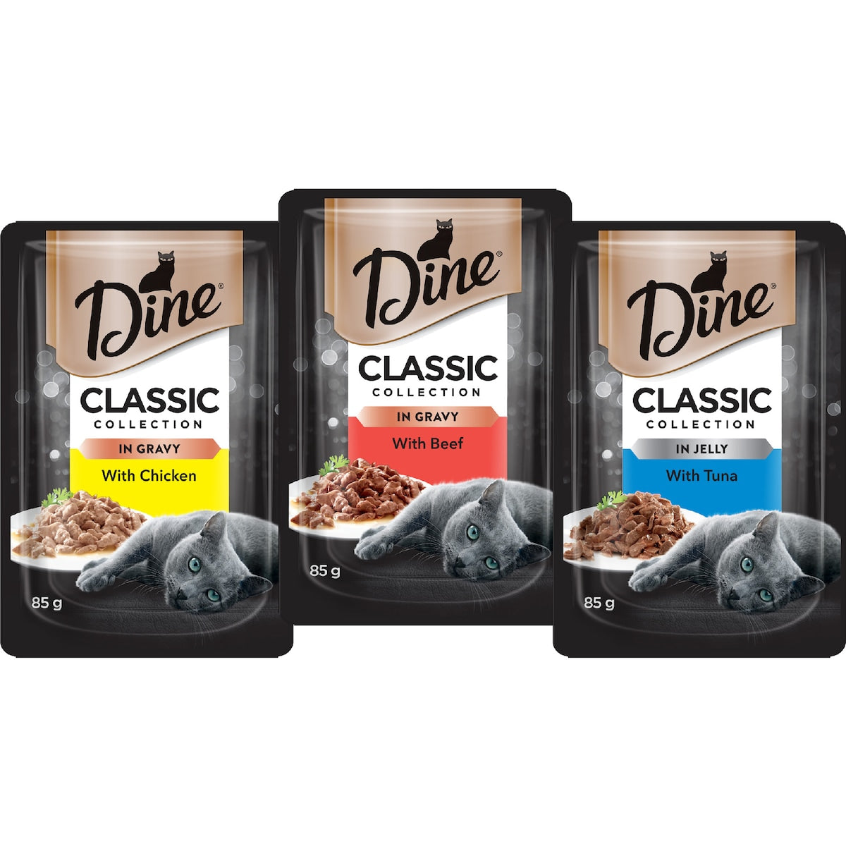 Dine Classic Mixed Collection Wet Cat Food 85g X 12 Pack