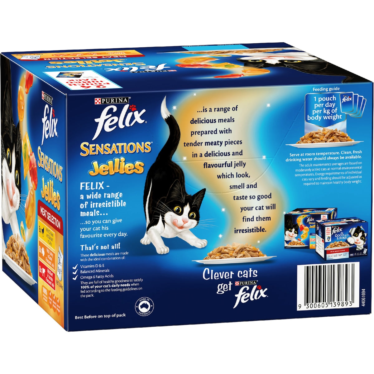 Felix Sensations Jellies Meat Selection Wet Cat Food 85g X 24 Pack