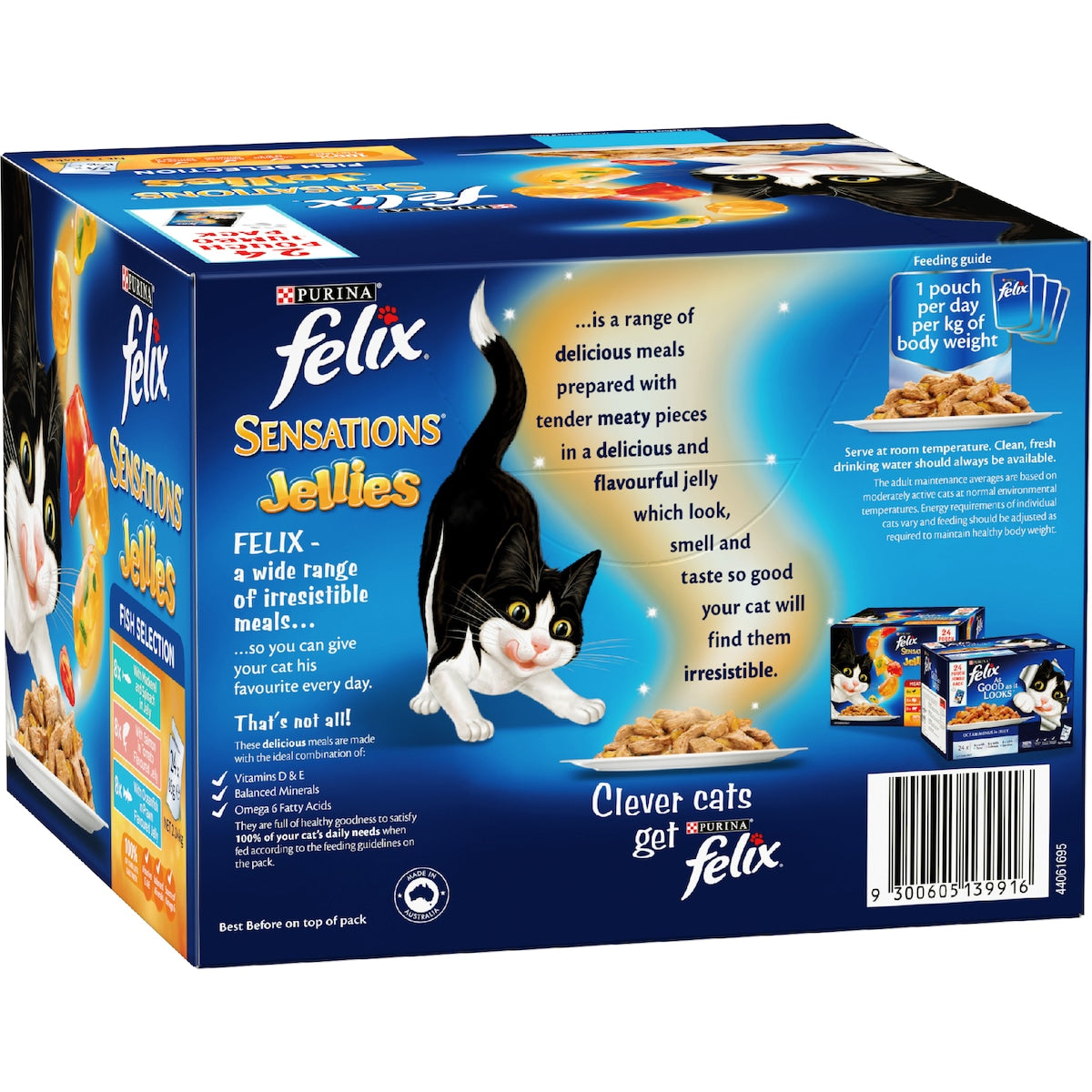 Felix Sensations Jellies Fish Selection Wet Cat Food 85g X 24 Pack