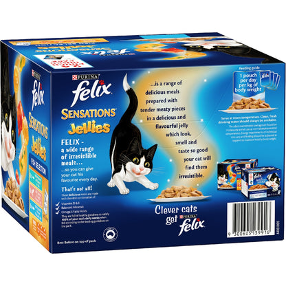 Felix Sensations Jellies Fish Selection Wet Cat Food 85g X 24 Pack