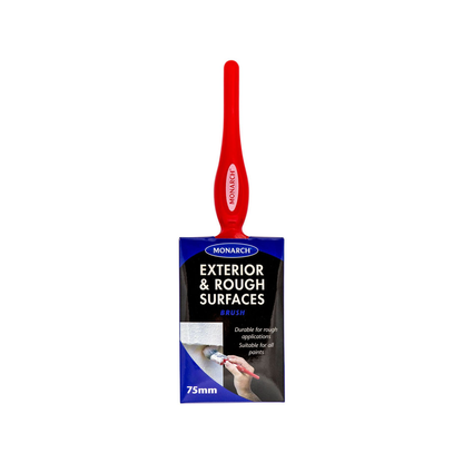 Monarch 75mm Exterior Rough Surfaces Paint Brush - 75mm - Red Handle