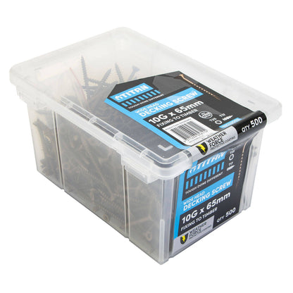 Titan Weather Force Wide Head Decking Screws - 10g x 65mm - 500 Pack