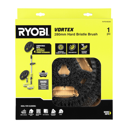 Ryobi Hard Bristle Power Scrubber Brush - 280mm