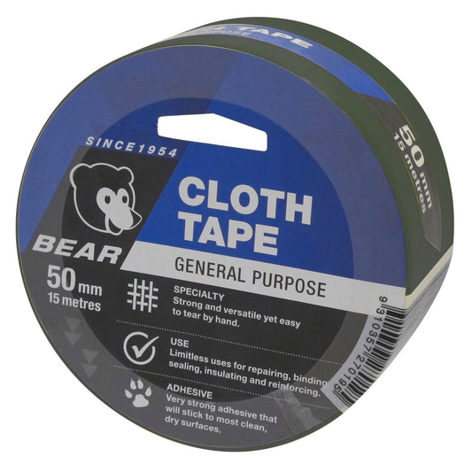 Norton Bear Green Cloth Tape - 50mm x 15m
