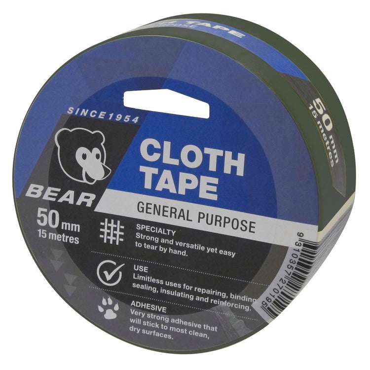 Norton Bear General Purpose Cloth Tape Green 50mm x 15m