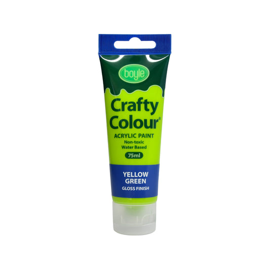 Boyle Crafty Colour Acrylic Paint - 75ml - Yellow Green