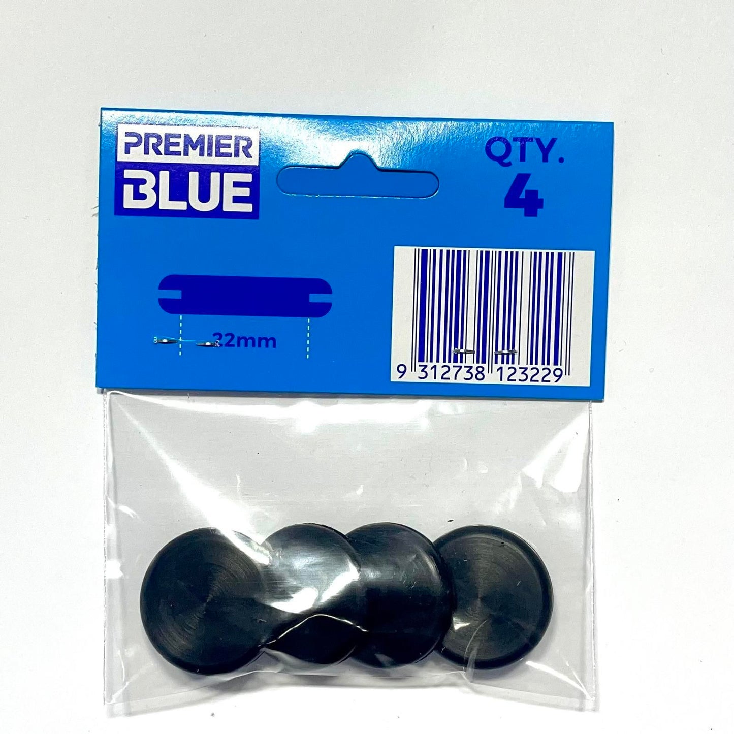 Premier Blue Blanking Grommet - 22mm - Black