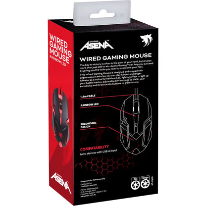 Asena Wired Gaming Mouse Rainbow Led Each