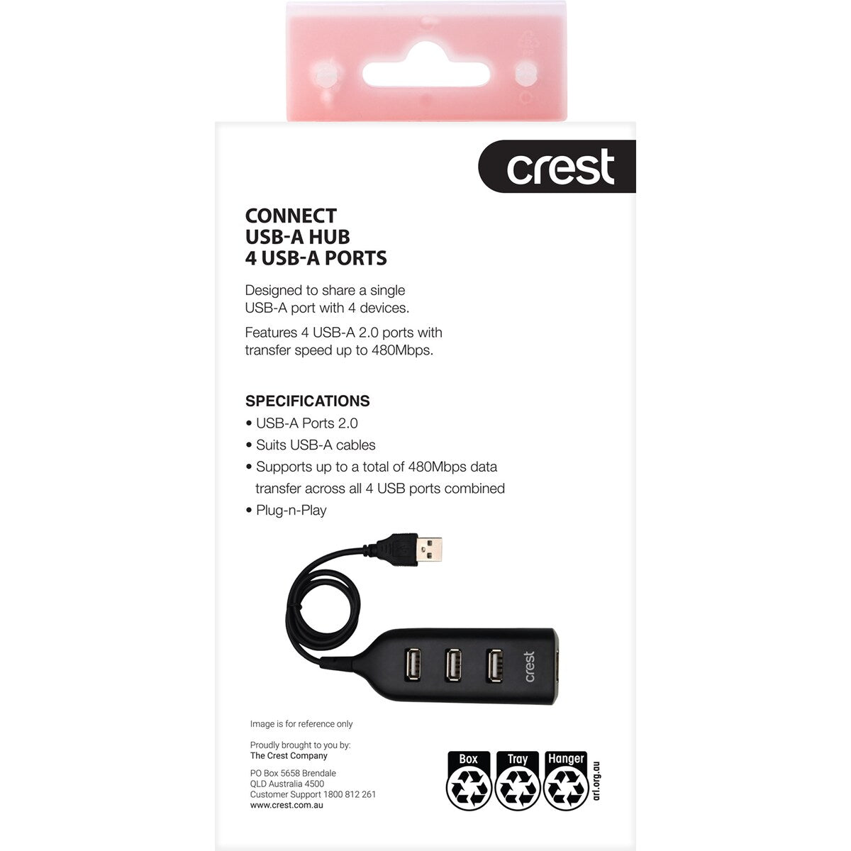 Crest 4 Port Usb Hub Each