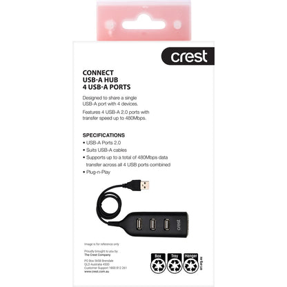 Crest 4 Port Usb Hub Each