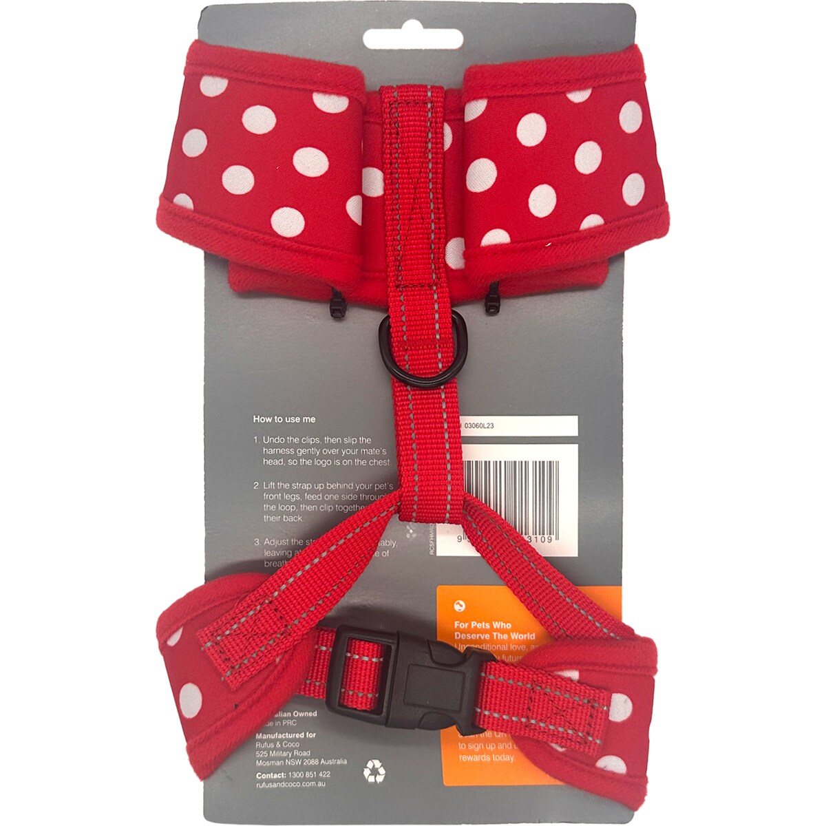 Rufus & Coco Harness Medium Sportflex Each