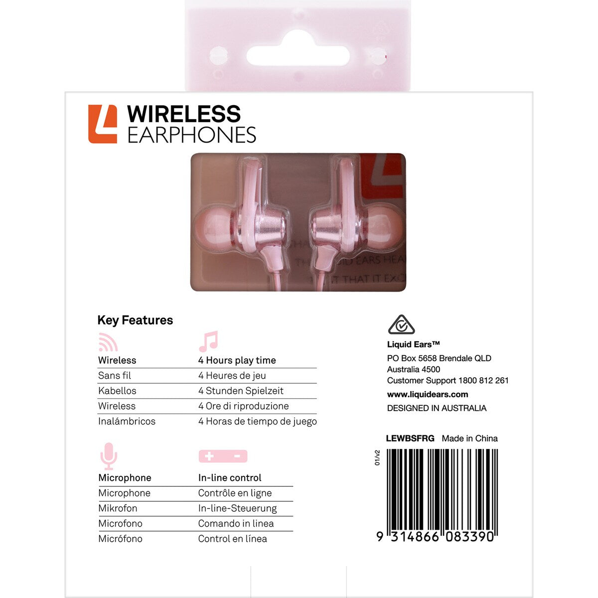 Liquid Ears Secure Fit Earphones Assorted Each