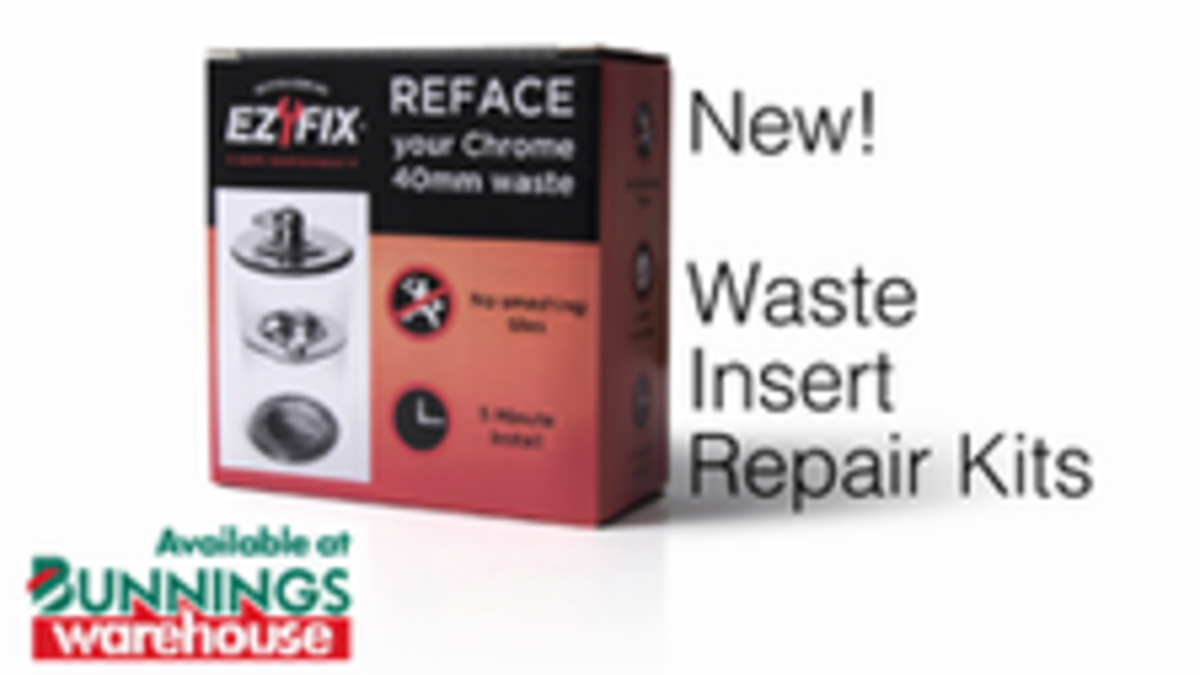 Ezyfix 40mm Chrome Retrofit Waste Insert - Brass - Easy Install - Durable