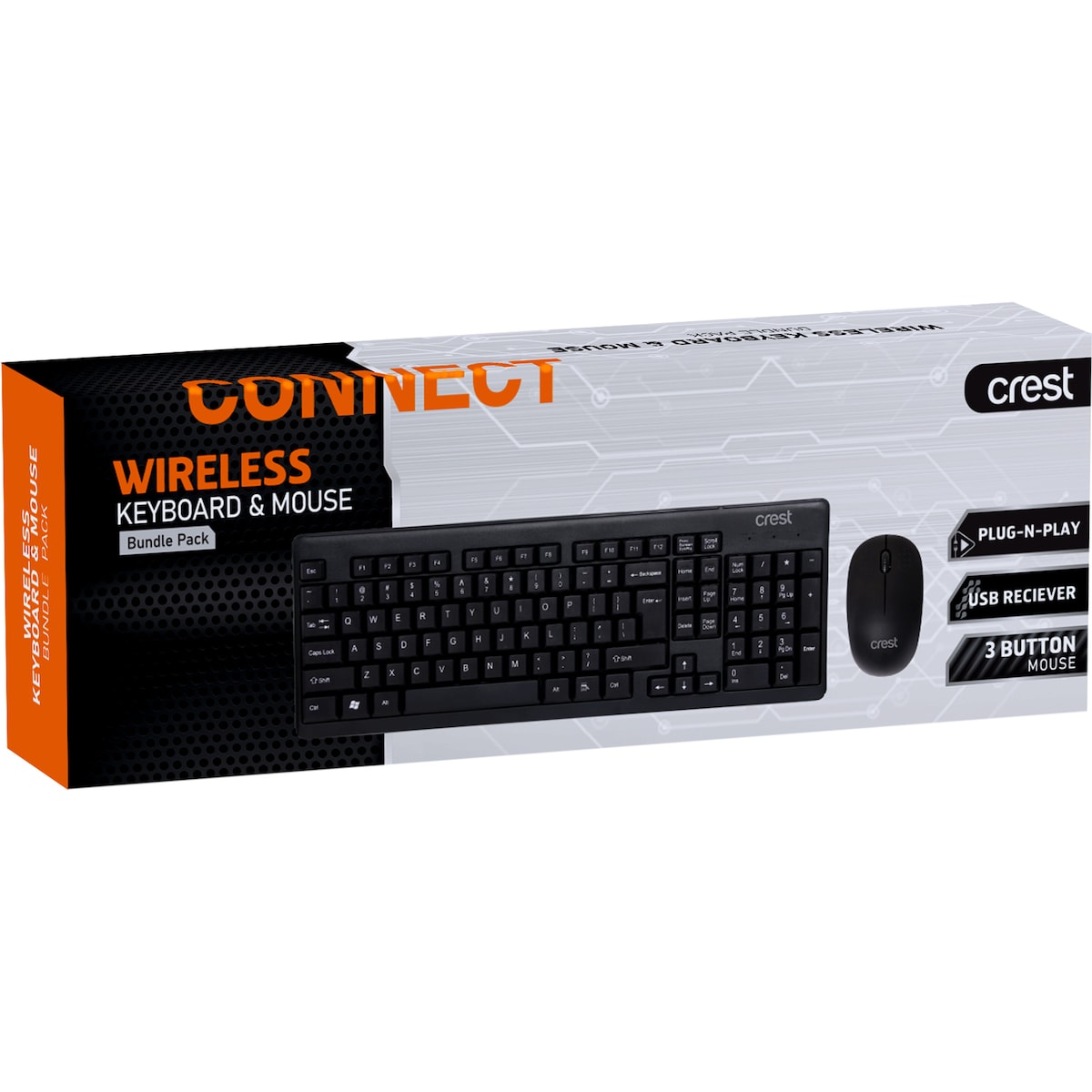 Crest Wireless Keyboard & Mouse Bundle Pack Each