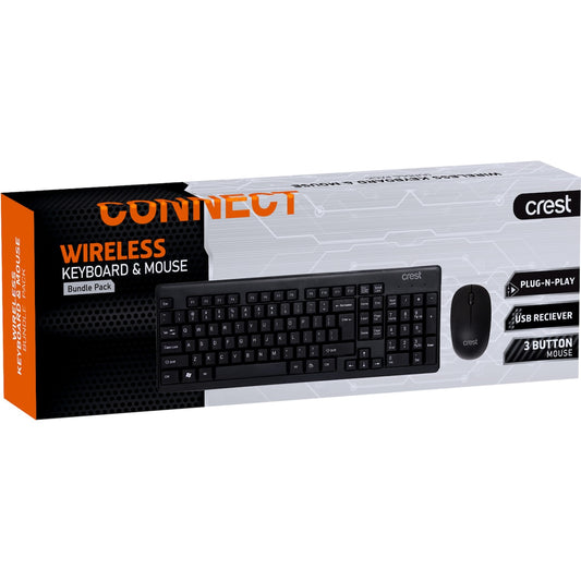 Crest Wireless Keyboard & Mouse Bundle Pack Each