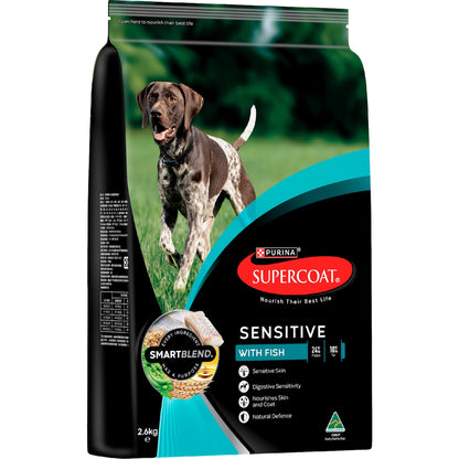 Supercoat Adult Sensitive Dry Dog Food 2.6kg