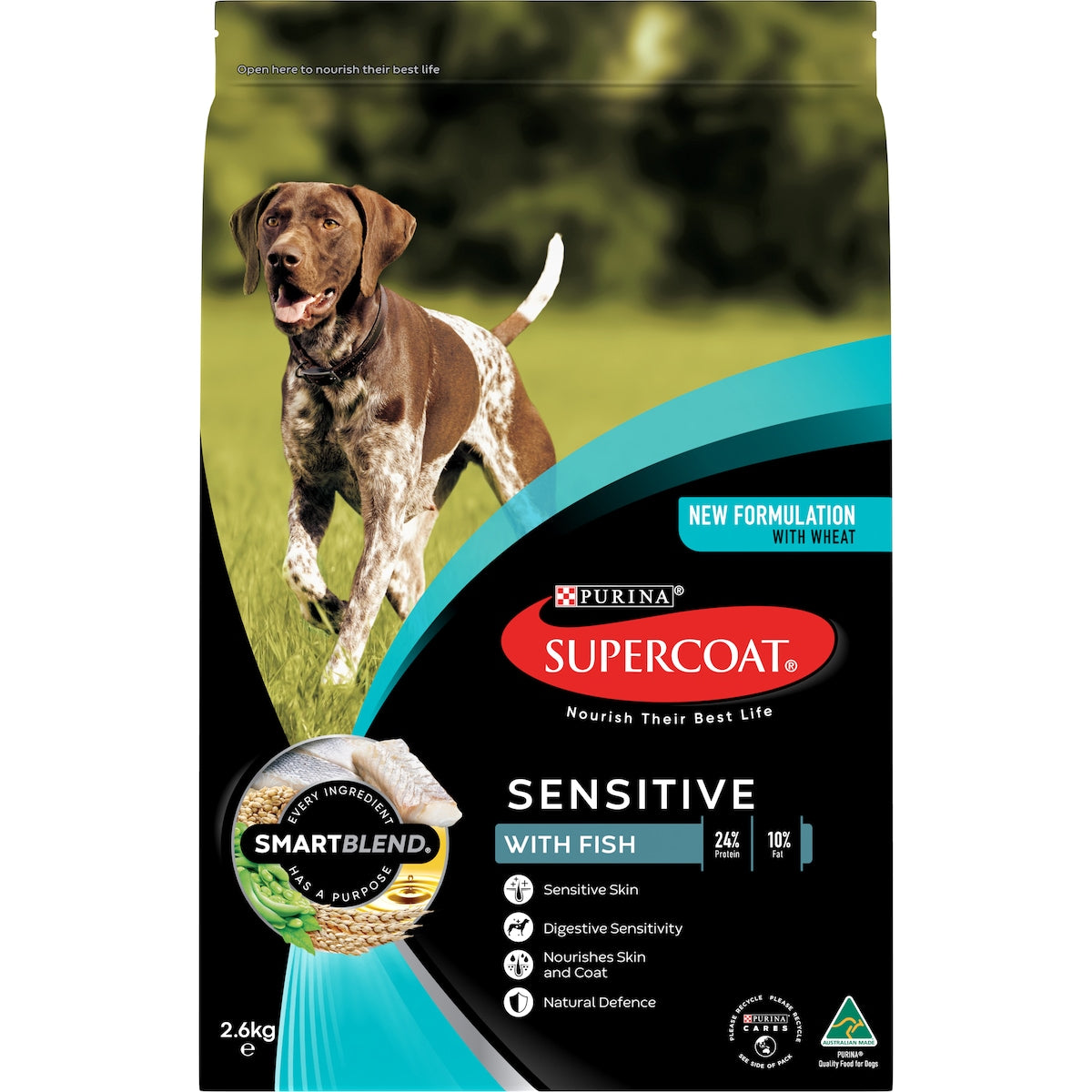 Supercoat Adult Sensitive Dry Dog Food 2.6kg