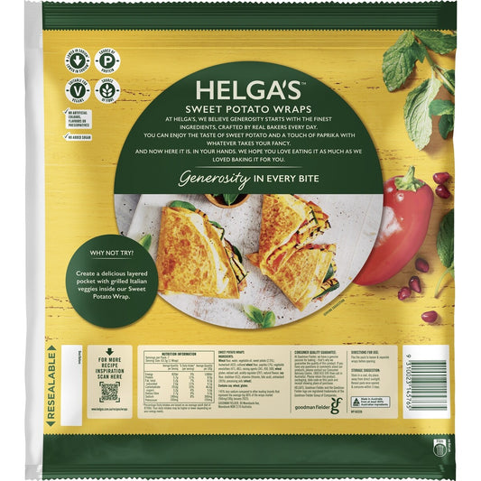 Helgas Sweet Potato Wraps 7 Pack