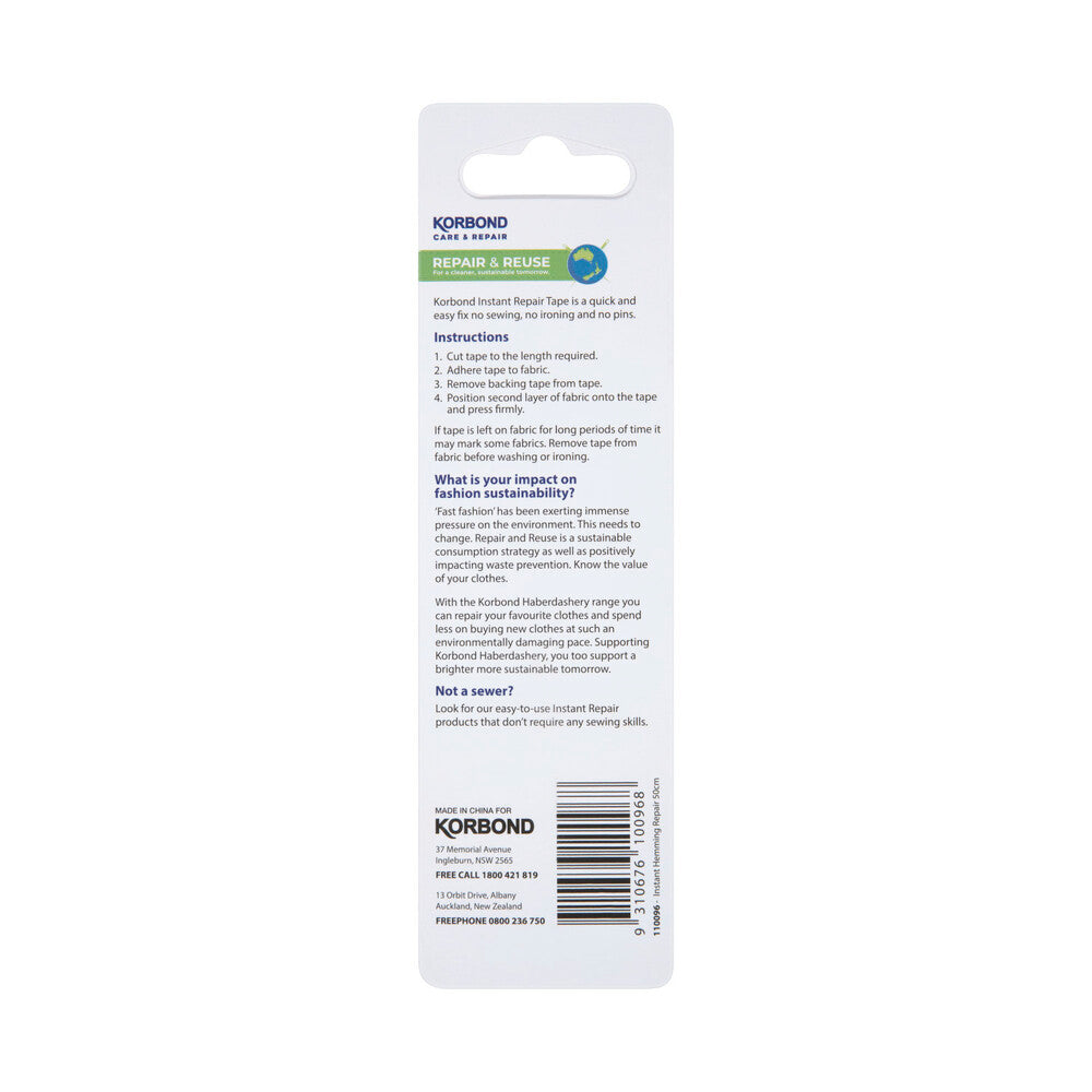 Korbond Instant Hemming Repair Tape - 1 each