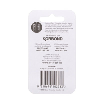 Korbond Easy Threading Needles - 1 each