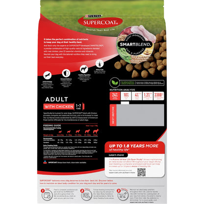 Supercoat Adult Chicken Dry Dog Food 2.8kg