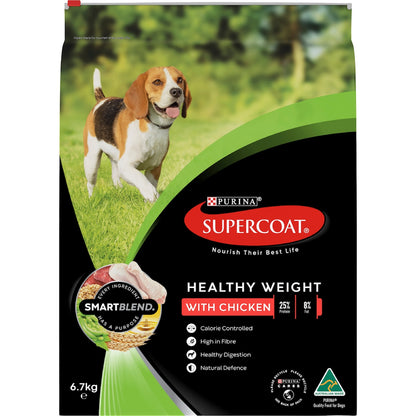Supercoat Adult Healthy Weight Chicken Dry Dog Food 6.7kg