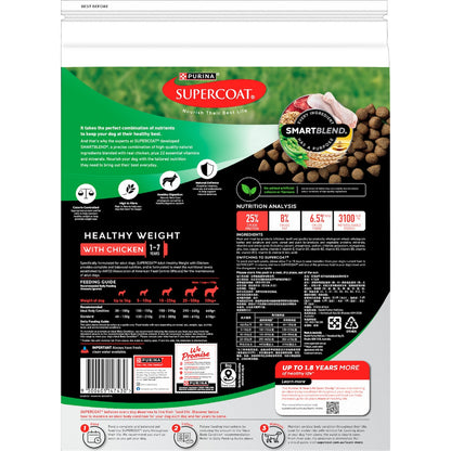 Supercoat Adult Healthy Weight Chicken Dry Dog Food 6.7kg