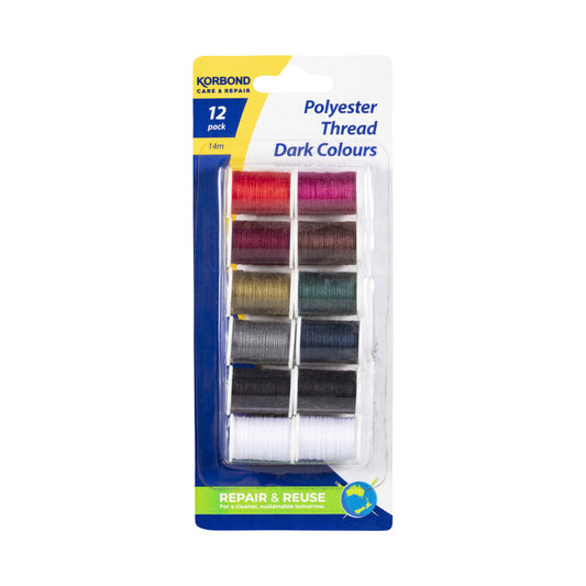 Korbond Thread Selection Dark - 12 PACK