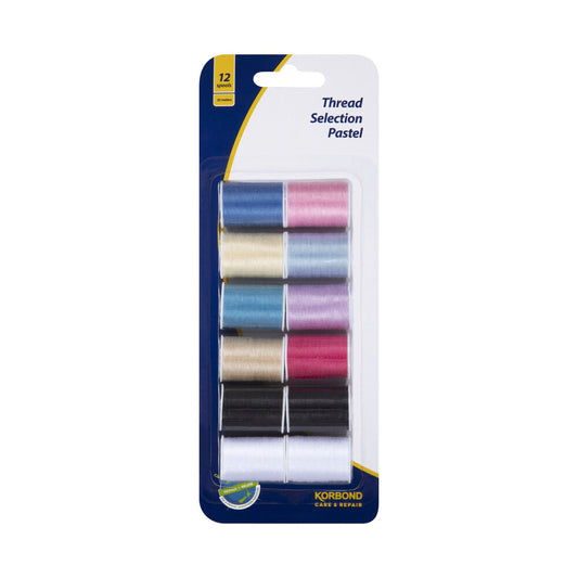 Korbond Pastel Thread Selection - 12 pack