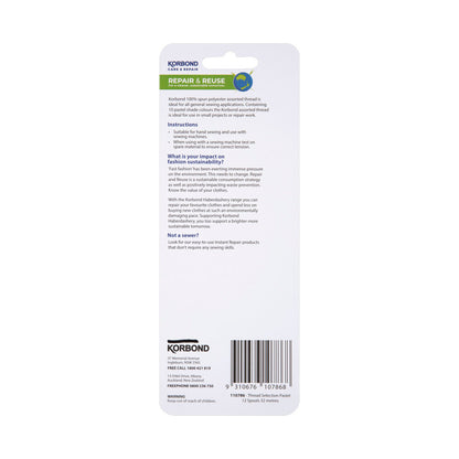 Korbond Pastel Thread Selection - 12 pack