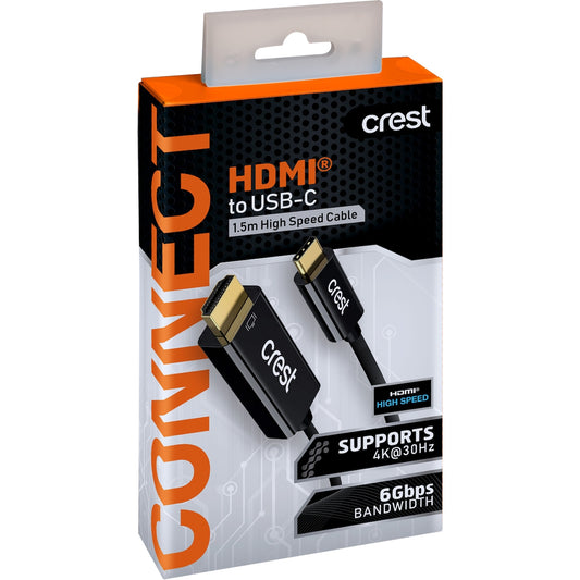 Crest Hdmi To Usb-c 1.5m High Speed Cable Each