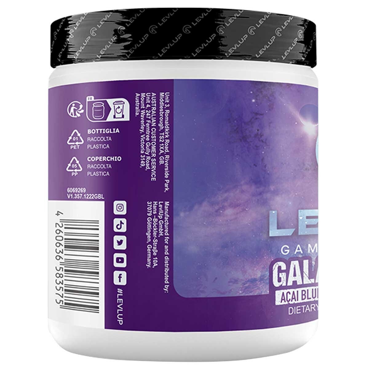 LevLUp Gaming Booster Galaxy Edition Açai Blueberry Pomegranate 2 x 320g