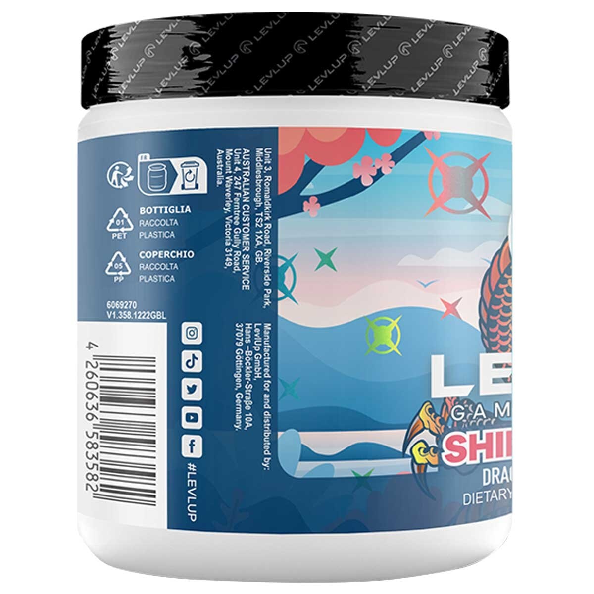 LevLUp Gaming Booster Shiny Dragon Dragonfruit Lychee 2 x 320g