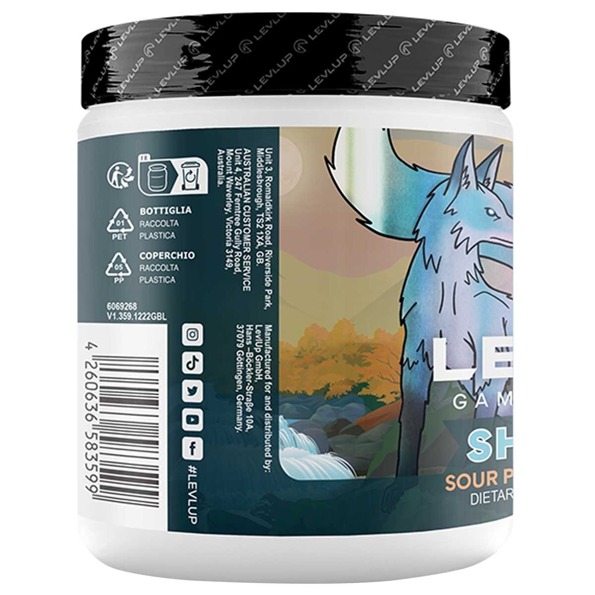 LevLUp Gaming Booster Shiny Fox Sour Peach And Lime 2 x 320g